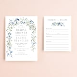"In The Full Bloom" - Bridal Shower Invitations in Bluebell by Petra Kern - Matching Enclosure Card