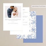 "Dreamy Toile" - Bridal Shower Invitations in Blueberry by Teju Reval - Back of Card