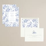 "Dreamy Toile" - Bridal Shower Invitations in Blueberry by Teju Reval - Assembled