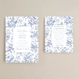 "Dreamy Toile" - Bridal Shower Invitations in Blueberry by Teju Reval - Matching Enclosure Card
