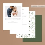 "Verde" - Bridal Shower Invitations in Meadow by Everett Paper Goods - Back of Card