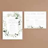 "Verde" - Bridal Shower Invitations in Meadow by Everett Paper Goods - Matching Enclosure Card