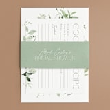 "Verde" - Bridal Shower Invitations in Meadow by Everett Paper Goods - Matching Bellyband