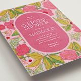 "Vintage Garden" - Bridal Shower Invitations in Carnation by Simona Camp - Close-Up