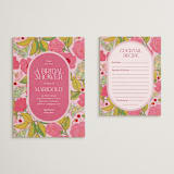 "Vintage Garden" - Bridal Shower Invitations in Carnation by Simona Camp - Matching Enclosure Card