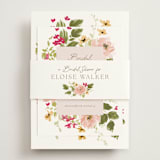 "Felicity" - Bridal Shower Invitations in Carnation by Everett Paper Goods - Assembled with Belly Band