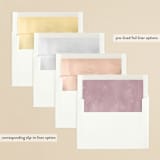 "Daisy Chain" - Bridal Shower Invitations in Blush by Kate Ahn - Envelope Liner Options