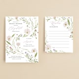 "Daisy Chain" - Bridal Shower Invitations in Blush by Kate Ahn - Matching Enclosure Card