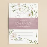 "Daisy Chain" - Bridal Shower Invitations in Blush by Kate Ahn - Matching Bellyband