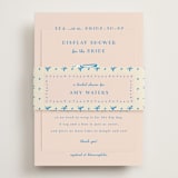 "China Tea Set" - Bridal Shower Invitations in Blush by Ani Somi - Assembled with Belly Band