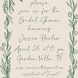 "Doodled" - Bridal Shower Invitations in Meadow by Petra Kern - Detail