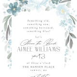 "Something Blue" - Bridal Shower Invitations in Bluebelle by Itsy Belle Studio - Close-Up