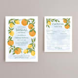 "Main Squeeze" - Bridal Shower Invitations in Lemon by Paper Sun Studio - Matching Enclosure Card