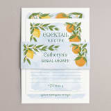 "Main Squeeze" - Bridal Shower Invitations in Lemon by Paper Sun Studio - Matching Bellyband