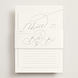 "minimal" - Bridal Shower Invitations in Coconut by Joanna Griffin - Assembled with Belly Band