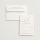 "minimal" - Bridal Shower Invitations in Coconut by Joanna Griffin - Invitation with Envelope