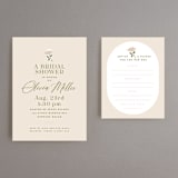 "Silhouette" - Bridal Shower Invitations in Meadow by Owl and Toad - Matching Enclosure Card