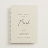 "Modern Script" - Bridal Shower Invitations in Avocado by Ana Sharpe - Front