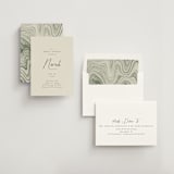 "Modern Script" - Bridal Shower Invitations in Avocado by Ana Sharpe - Assembled
