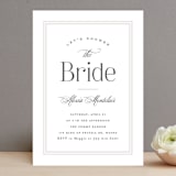 "Traditions" - Bridal Shower Invitations in Obsidian by Carolyn MacLaren - Front