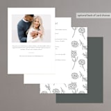 "Traditions" - Bridal Shower Invitations in Obsidian by Carolyn MacLaren - Back of Card