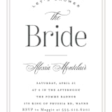 "Traditions" - Bridal Shower Invitations in Obsidian by Carolyn MacLaren - Close-Up