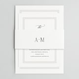 "Traditions" - Bridal Shower Invitations in Obsidian by Carolyn MacLaren - Matching Bellyband