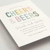 "Cheers And Beers" - Bridal Shower Invitations in Rainbow by Sara Hicks Malone - Detail