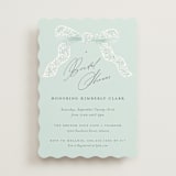 "Dainty" - Bridal Shower Invitations in Tiffany Blue by Paper Raven Co. - Front