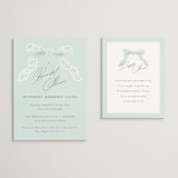 "Dainty" - Bridal Shower Invitations in Tiffany Blue by Paper Raven Co. - Matching Enclosure Card