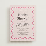 "handdrawn wavy frame" - Bridal Shower Invitations in Rosebud by Cass Loh - Front