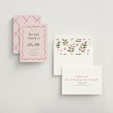 "handdrawn wavy frame" - Bridal Shower Invitations in Rosebud by Cass Loh - Assembled