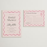"handdrawn wavy frame" - Bridal Shower Invitations in Rosebud by Cass Loh - Matching Enclosure Card