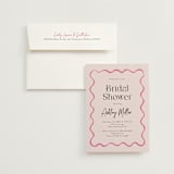 "handdrawn wavy frame" - Bridal Shower Invitations in Rosebud by Cass Loh - Invitation with Envelope
