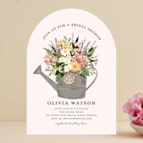 "Flowers & Greens" - Bridal Shower Invitations in Blush by Susan Moyal - Front