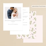 "Flowers & Greens" - Bridal Shower Invitations in Blush by Susan Moyal - Back of Card Options