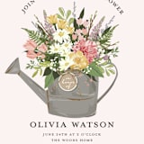 "Flowers & Greens" - Bridal Shower Invitations in Blush by Susan Moyal - Detail