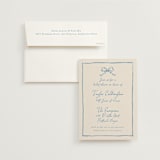 "ribbon bow drawing" - Bridal Shower Invitations in Dusty Blue by Cass Loh - Invitation with Envelope