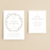 "Leafy Crown" - Bridal Shower Invitations in Petal by Kristie Kern - Matching Enclosure Card