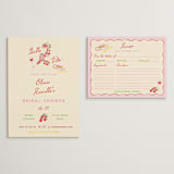 "Bella Vita" - Bridal Shower Invitations in Rossa by Sarah Rosenthal - Matching Enclosure Card