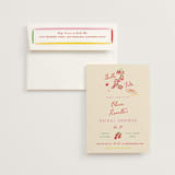 "Bella Vita" - Bridal Shower Invitations in Rossa by Sarah Rosenthal - Invitation with Envelope