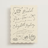 "Vintage Par-tea" - Bridal Shower Invitations in Sand by Creo Study - Front
