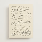 "Vintage Par-tea" - Bridal Shower Invitations in Sand by Creo Study - Front