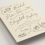 "Vintage Par-tea" - Bridal Shower Invitations in Sand by Creo Study - Detail