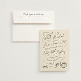 "Vintage Par-tea" - Bridal Shower Invitations in Sand by Creo Study - Invitation with Envelope