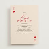 "Love party" - Bridal Shower Invitations in Crimson by Creo Study - Front