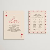 "Love party" - Bridal Shower Invitations in Crimson by Creo Study - Matching Enclosure Card