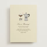 "Espresso" - Bridal Shower Invitations in Cream by Jennifer Lew - Front