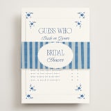 "Delft" - Bridal Shower Invitations in Porcelain by Morgan Kendall - Assembled with Belly Band