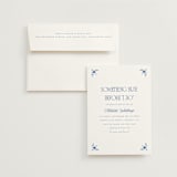 "Delft" - Bridal Shower Invitations in Porcelain by Morgan Kendall - Invitation with Envelope